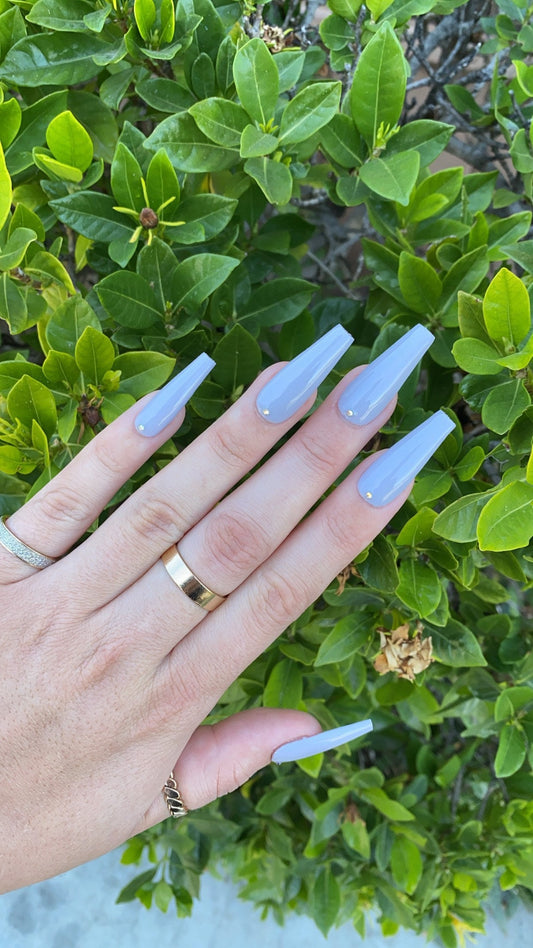 Pastel periwinkle - press on nail set