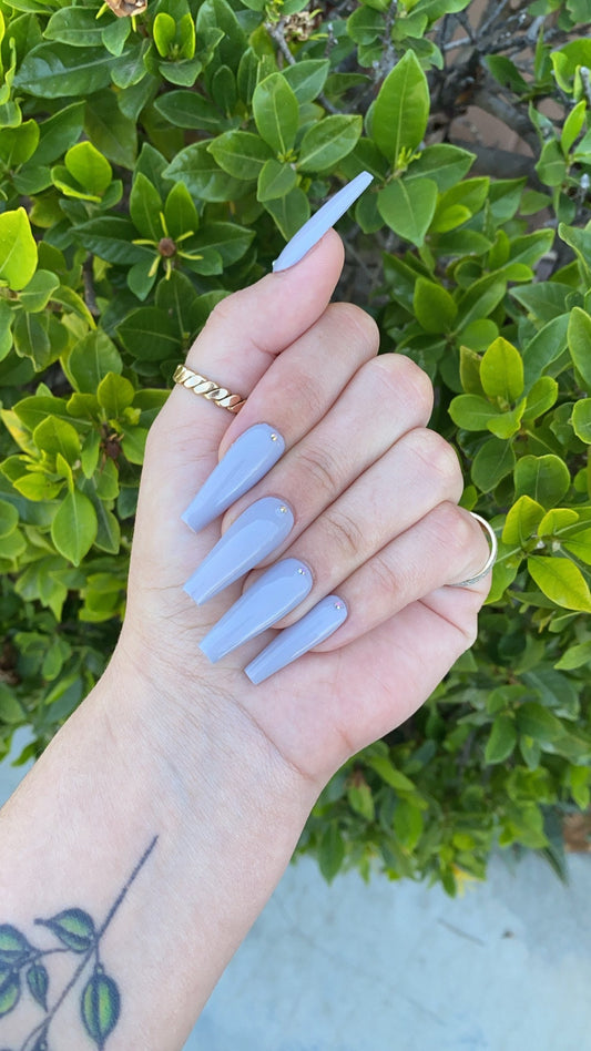 Pastel periwinkle - press on nail set