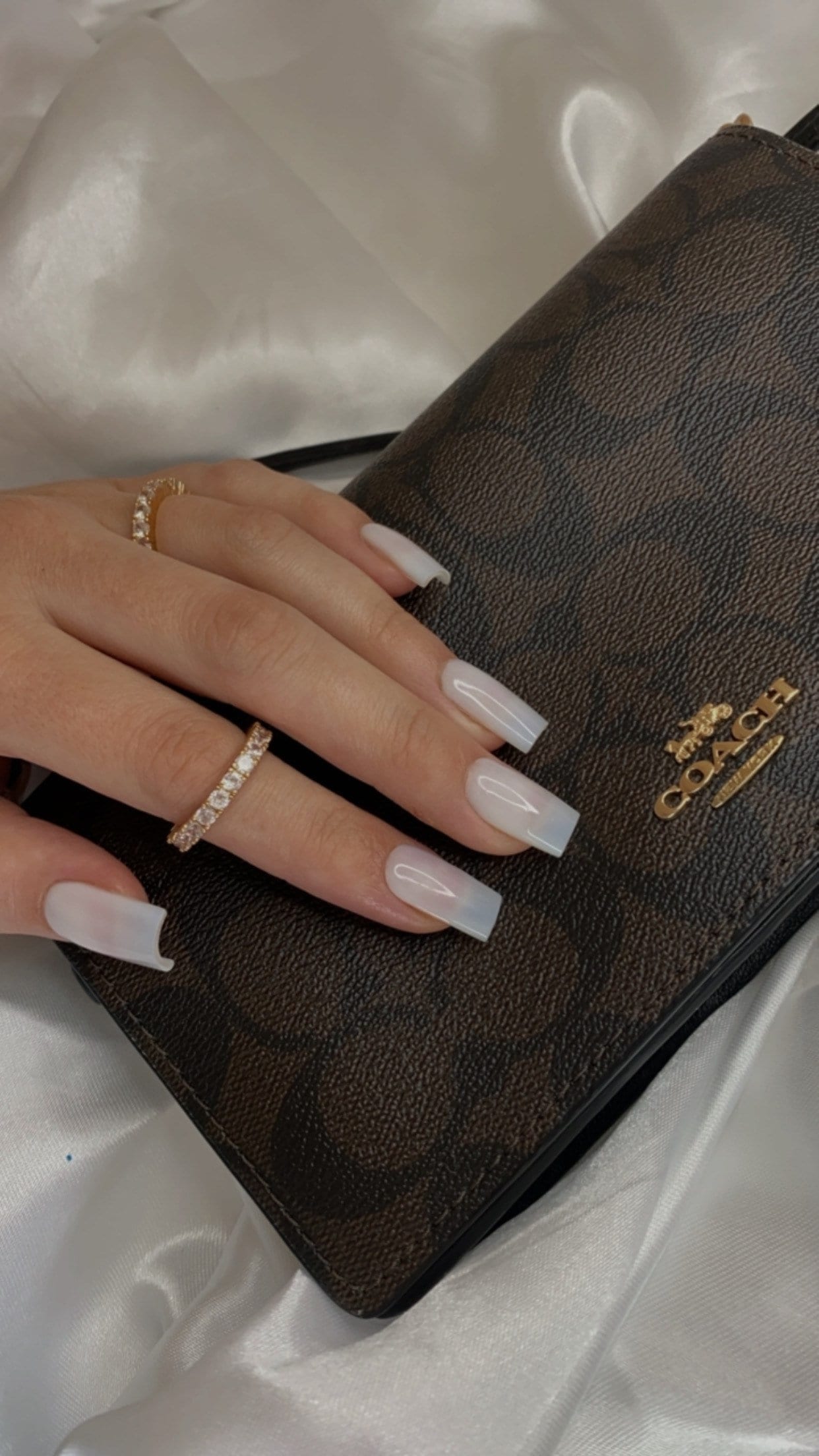 Milky White Press On Nail Set